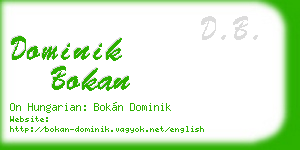 dominik bokan business card