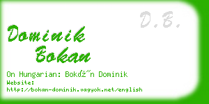 dominik bokan business card